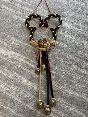 Disney Velvet Braided Mickey Mouse Door Hanger with Bells